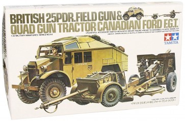 TAMIYA 1/35 MM quad cancer Tractor & 25 lbs, TAM35044, by TAMIYA