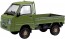 Aoshima 1/32 Raku-Pla Snap Kit No.05CU-OG Subaru Sambar Truck Custom Wheels (Olive Green), AOS03897, by AOSHIMA