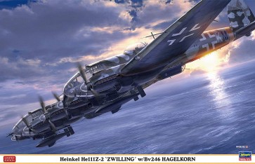 Hasegawa 1/72 Hasegawa Limited Series HEINKEL HE111Z-2 ZWILLING W/BV246 HAGELKORN  , HAS23055, by HASEGAWA