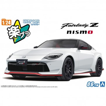 Aoshima 1/24 Raku-Pla Snap Car No.06-PW RZ34 FairladyZ NISMO 2024 Prism White, AOS68397, by AOSHIMA