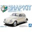Aoshima Raku-Pla Snap Kit 1/32 No.20-PW Volkswagen Beetle (Pearl White), AOS68038, by AOSHIMA