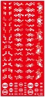 HiQParts Hex Camouflage Decal 2 White (1pc), HQPHEXC2-WHI,