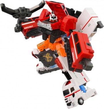 TAKARA TOMY Tomica Job Labor TJBDX Hyper Rescue Labor Red Salamander & Super Ambulance DX Set, TAK45147, by TAKARA TOMY