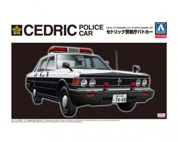 1/24 430CEDRIC SEDAN POLICE CAR METROPOLITAN POLICE DEPARTMENT, AOS07822, by AOSHIMA