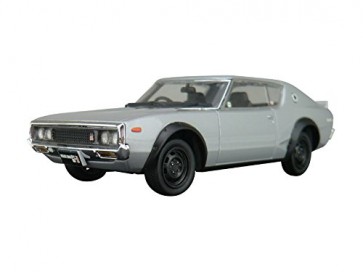 Aoshima 1/43 DISM 167 KPGC 110 Kemeri Skyline HT 2000 GT-R (Silver Metallic) diecast model , AOS80412, by AOSHIMA