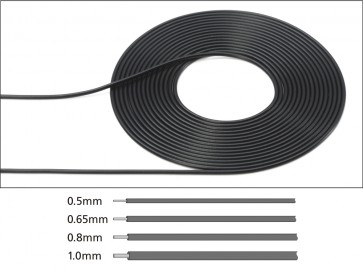 Tamiya CABLE（1.0mm OUTER DIAMETER/BLACK） , TAM26781, by TAMIYA