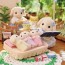 Epoch Sylvanian Families Flora Rabbit Family, EPC53067, by Epoch