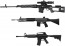 Platz 1/12 Realisitic Weapon Series Realistic Rifle (3Types 2 Each) Gun Metallic Coating Ver.  , PLZ72594, by PLATZ