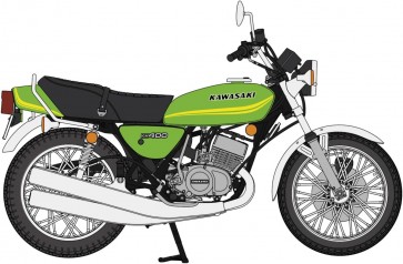 Hasegawa 1/12 Kawasaki KH400-A5 1978 Candy Lime Green, HAS17829, by HASEGAWA