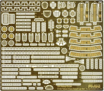 Fujimi Chibimaru Grade-Up Parts Series No.24 Chibimaru Type Takao (Takao / Choukai / Atago / Maya) Genuine Photo-etched Parts, FUJ17119, by FUJIMI