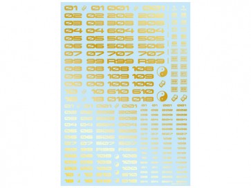 HI Q PARTS TR Decal 3 Number Gold (1pc.), HIQ73899, by HI Q PARTS