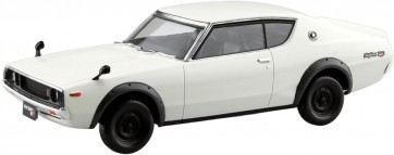 Aoshima 1/32 Raku-Pla Snap Kit No.24-WE Nissan C110 Skyline GT-R (White), AOS04207, by AOSHIMA