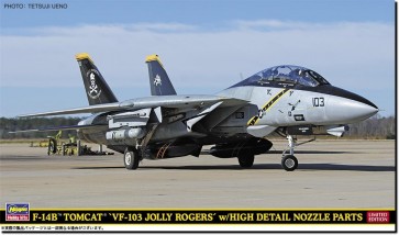 Hasegawa 1/72 F-14B Tomcat VF-103 Jolly Rogers w/High Detail Nozzle Parts, HAS24736, by HASEGAWA