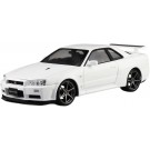 Aoshima 1/24 Pre-Painted Model No.03-B Nissan BNR34 Skyline GT-R V Spec II '00 White, AOS65587, by AOSHIMA