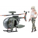 Hasegawa 1/20 Egg Plane Series EGG GIRLS COLLECTION NO.11LUCY MCDONNELL (ARMY) W/HUGHES 500  , HAS22237, by HASEGAWA