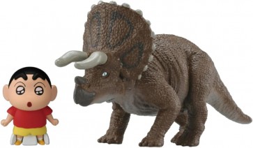 TAKARA TOMY Ania "Crayon Shin-chan the Movie: Our Dinosaur Diary" Shin-chan and Triceratops, TAK45413, by TAKARA TOMY