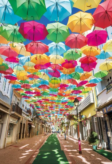 Epoch Jigsaw Puzzle: Umbrella Street Portugal 300pcs , EPC51674, by Epoch