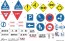 Fujimi 1/24 Garage& tools road sign set for city  , FUJ16440, by FUJIMI