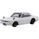 Aoshima 1/32 Raku-Pla Snap Kit No.16CU-WH Nissan C10 Skyline 2000GT-R Custom Wheel (White), AOS01688, by AOSHIMA