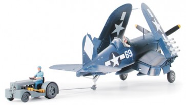 TAMIYA 1/48 Corsair F4U-1D Mototagu, with the towing vehicle , TAM61085, by TAMIYA