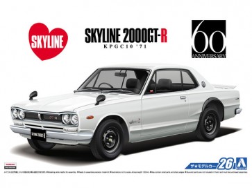 Aoshima 1/24 The model car Nissan KPGC10 Skyline HT2000GT-R 1971  , AOS52327, by AOSHIMA