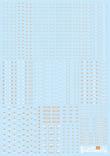 HI Q PARTS 1/144 RB03 Caution Decals White & Orange (1 Sheet), HIQ89616, by HI Q PARTS
