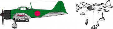 Fujimi 1/700 Special Series JAPANESE NAVY CARRIER-BASED AIRCRAFT SET 2 (LATE WARTIME), FUJ33318, by FUJIMI