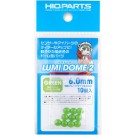 HI Q PARTS LUMI DOME 2 Fluorescent Green 6.0mm (10pcs), HIQ79440, by HI Q PARTS