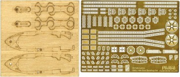 Fujimi Chibi-Maru Grade-Up Parts Series No.25 I-400-class submarine Genuine Photo-Etched Parts And Wooden Deck Stickers, FUJ17201, by FUJIMI