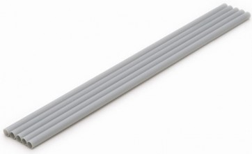 Wave Material series Plastic pipe 【gray】 thin type outer 6.0 mm 5 pieces OM 224 , WAV22247, by WAVE