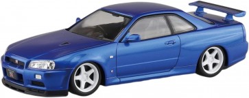 Aoshima 1/32 The Snap Kit No.11-SP1 Nissan R34 Skyline GT-R Custom Wheel (Bayside Blue), AOS66300, by AOSHIMA