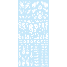 HI Q PARTS Tattoo Decal 03 "Fire" White (1 piece) , HIQ73226, by HI Q PARTS