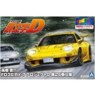 Aoshima 1/24 Pre-Painted Model INITIAL D: KEISUKE TAKAHASHI FD3S RX-7 PROJECT D VOL.28 VER.  , AOS56226, by AOSHIMA