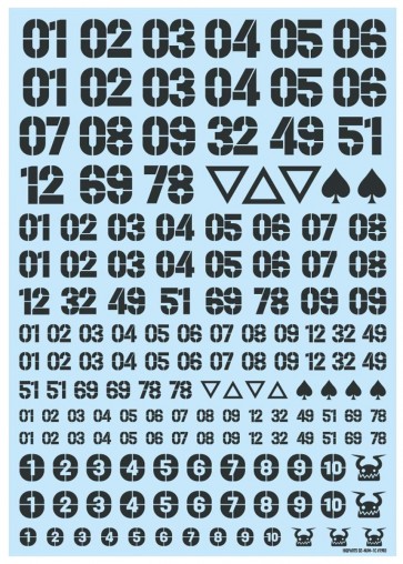 HI Q PARTS DZ Number Decal Dark Gray 1seat  , HIQ74841, by HI Q PARTS