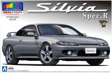 Aoshima 1/24 Pre-Painted Model Nissan S15 Silvia Spec.R (Silver)  , AOS08645, by AOSHIMA
