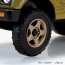 Aoshima 1/32 Raku-Pla Snap Kit No.18CU-OE Suzuki JA11 Jimny Custom Wheel (Olive), AOS04153, by AOSHIMA