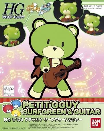 BANDAI  Petit'gguy Surf Green & Guitar   Plastic Model kit, BAN12358, by BANDAI