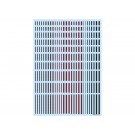 HI Q PARTS LINE DECAL 2 DARK GRAY + RED (1PCS)  , HIQ75015, by HI Q PARTS