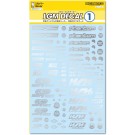 HI Q PARTS LGM Decals 1 Silver (1pc.), HIQ77750, by HI Q PARTS