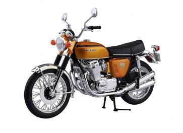 Aoshima Skynet Honda CB750FOUR (K0) Candy Gold 1/12 Scale Finished Model , AOS04309, by AOSHIMA