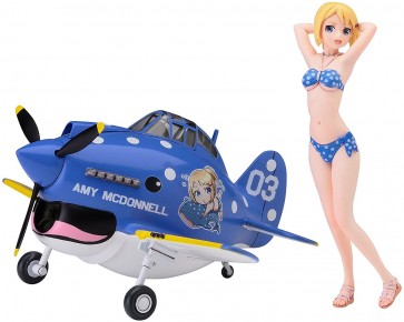 Hasegawa 1/20 Tamago Girls Collection No.03 "Amy McDonnell" w / P-40 Warhawk , HAS21827, by HASEGAWA