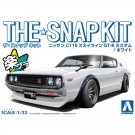Aoshima 1/32 The Snap Kit No.18-SP2 Nissan C110 Skyline GT-R Custom (White), AOS66836, by AOSHIMA
