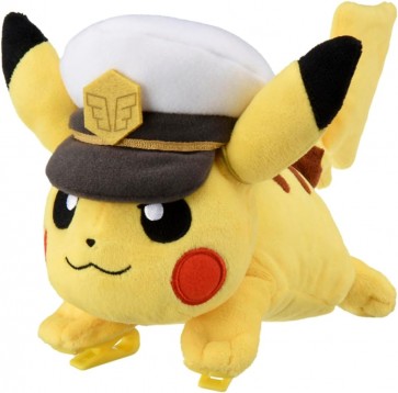 TAKARA TOMY Pokemon Plush Toy Captain Pikachu, TAK56518, by TAKARA TOMY