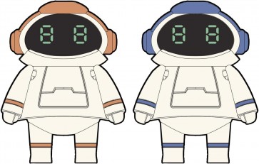 Hasegawa TINY MechatroMATE No.05 Cosmo Red & Cosmo Blue (Set of 2), HAS48173, by HASEGAWA