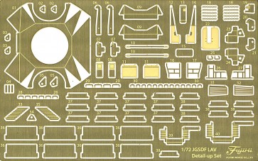Fujimi 1/72 Military Series JGSDF LIGHT ARMOURED VEHICLE PHOTO-ETCHED PARTS  , FUJ23143, by FUJIMI