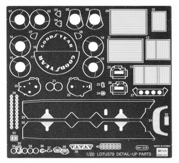 Hasegawa  1/20 etched parts for Lotus 79, HASQG43, by HASEGAWA