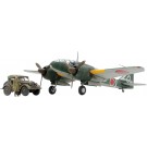 Tamiya 1/48 Tamiya Limited Release Mitsubishi Ki-46 III Type 100 & 4x4 Light Vehicle Kurogane Set, TAM52176, by TAMIYA