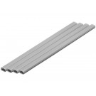 Wave Plastic = Material (Gray) Elongated Round Pipe 6 x 12 mm 4pcs, WAV24241, by WAVE