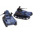 Fine Molds 1/35 GIRLS UND PANZER: RIBBON MUSHA TYPE 97 LIGHT AFV TEKE DEMON TEAM SUPER KAI & UNMANNED TURRET 2 CAR SET  , FIN11130, by Fine Molds