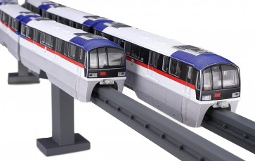 Fujimi 1/150 TOKYO MONORAIL 2000 SERIES OLD COLOR UNIT 6-CARS DISPLAY MODEL (PRE-PAINTED) , FUJ10291, by FUJIMI